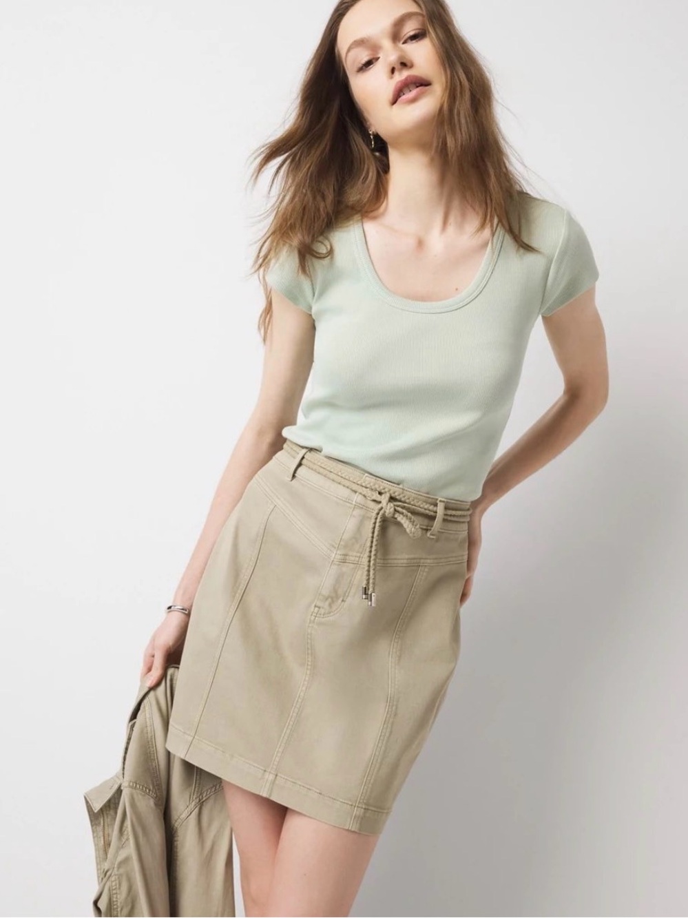 White House Black Market Utility Mini Skirt